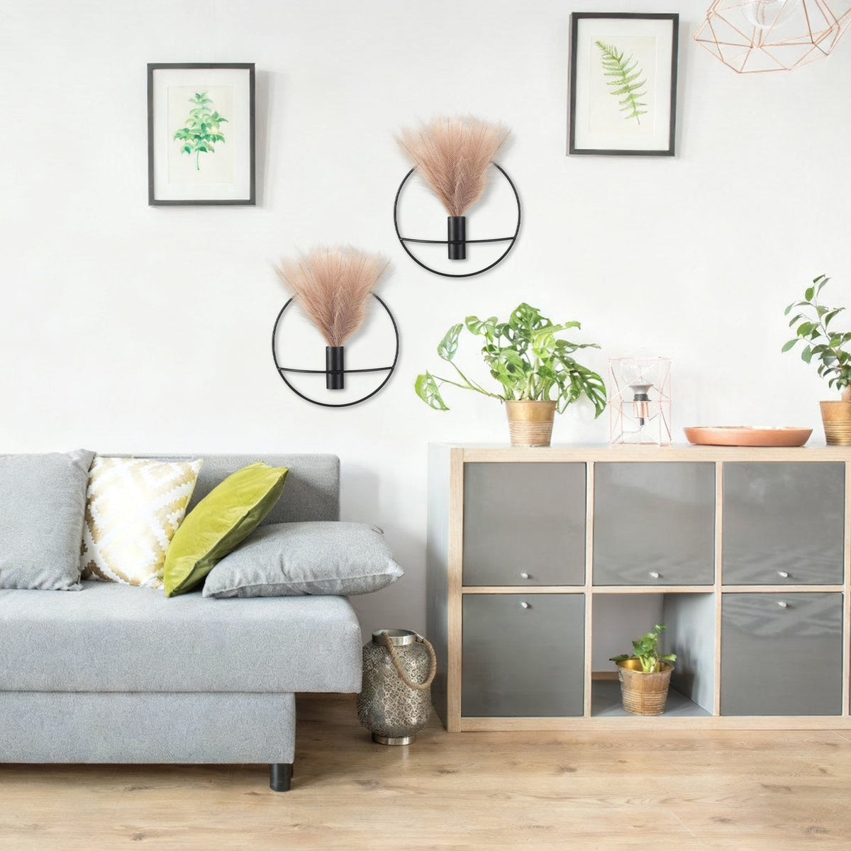Droogbloemen wanddecoratie set – 5 cm
