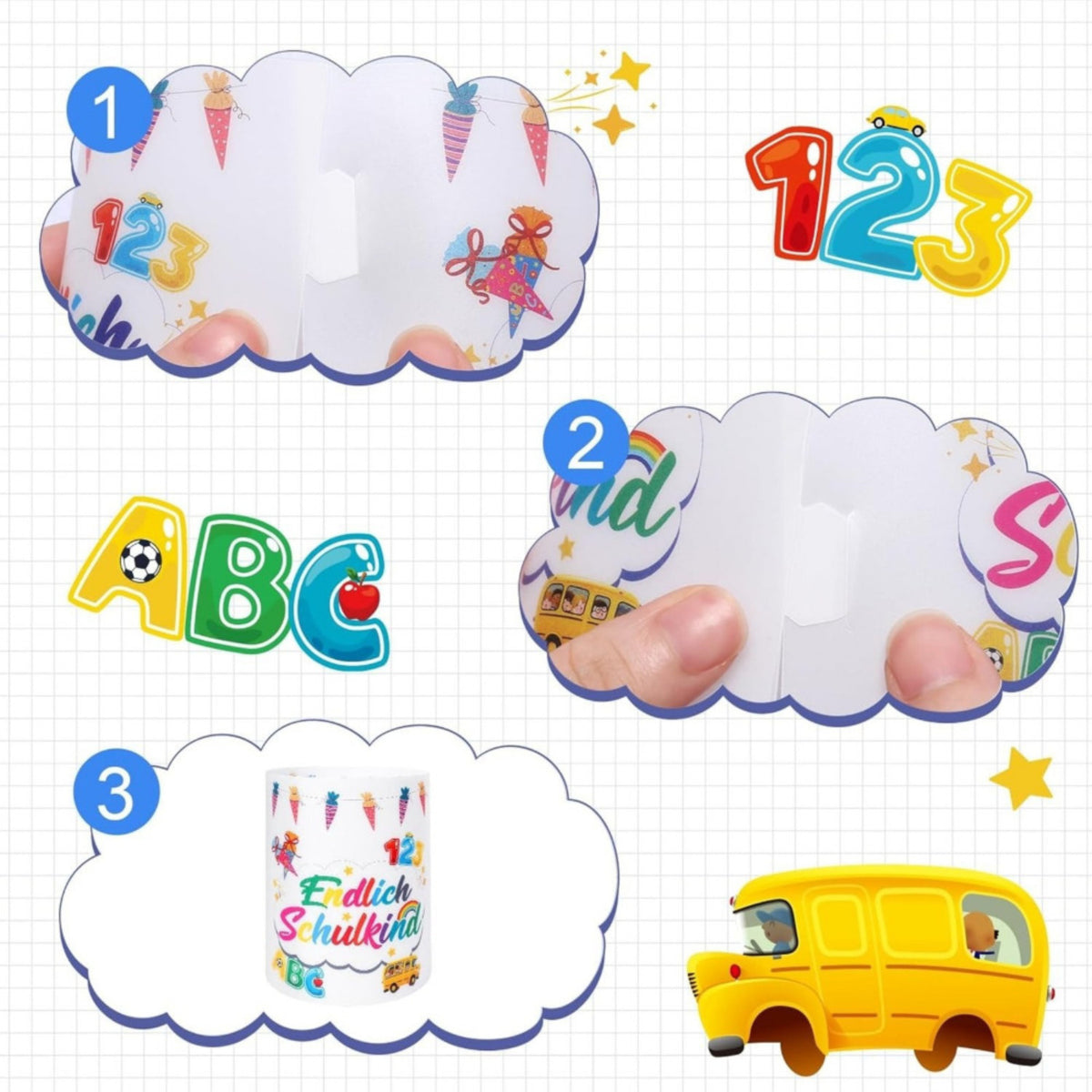Windlicht schoolstart – set van 12