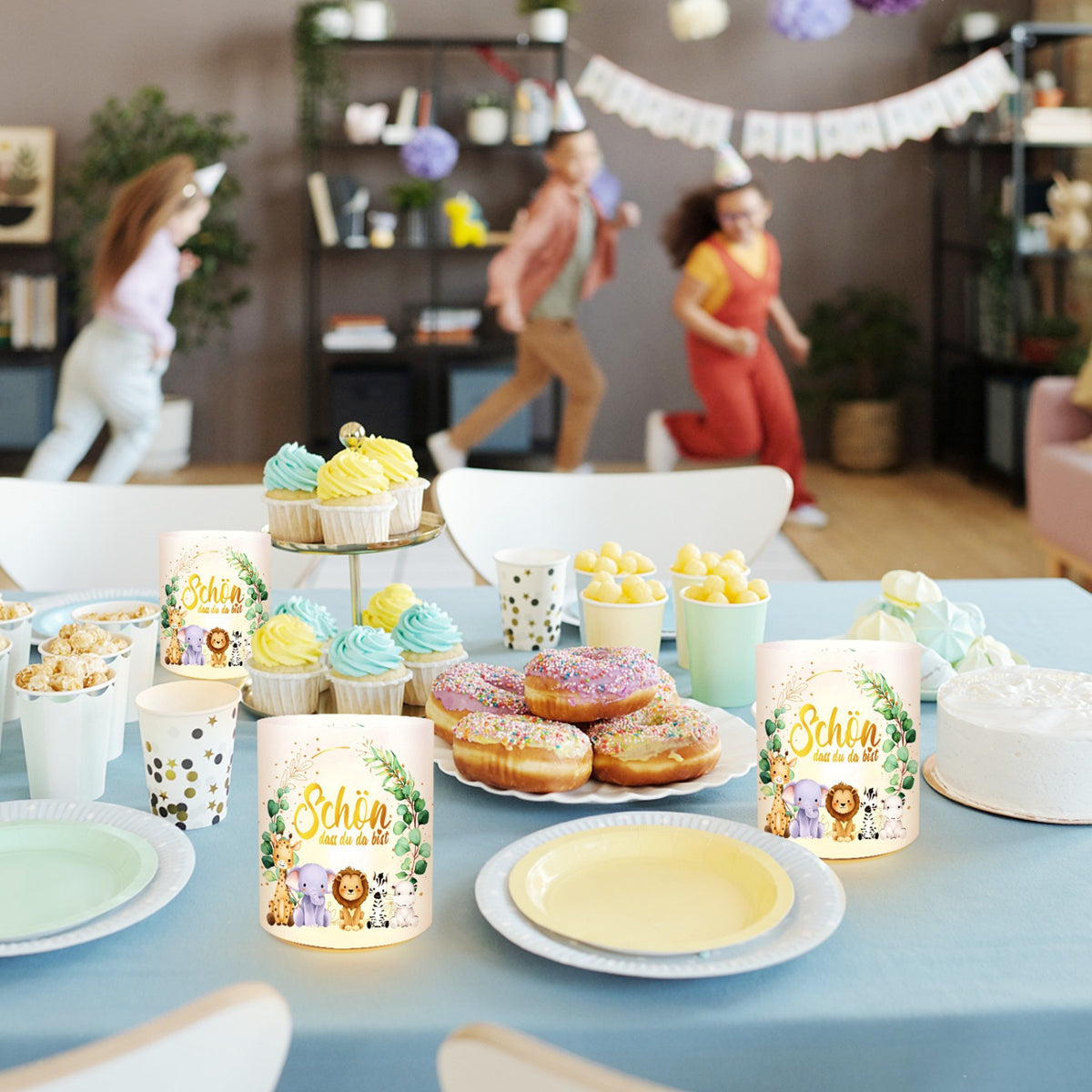 Windlicht feesttafel eucalyptus – set van 12