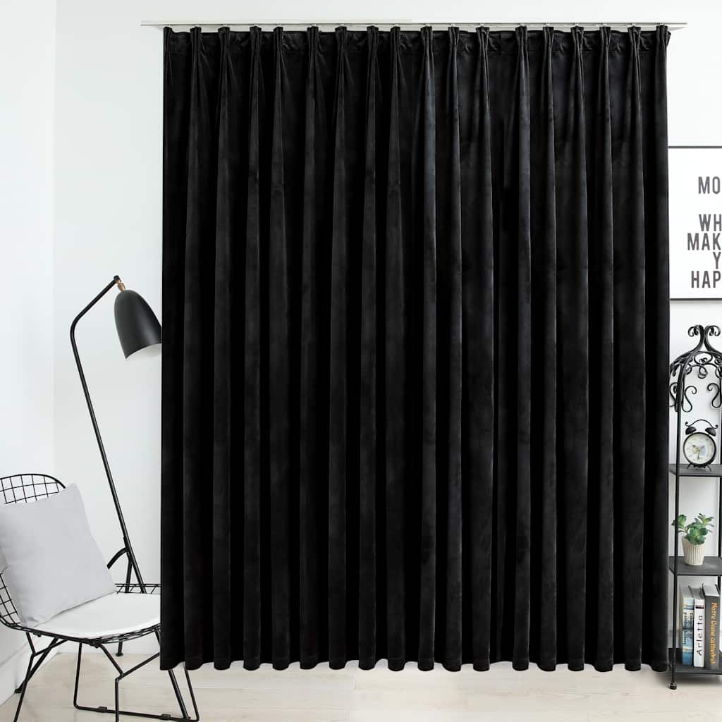 Verduisterend gordijn fluweel met haken – 290x245 cm