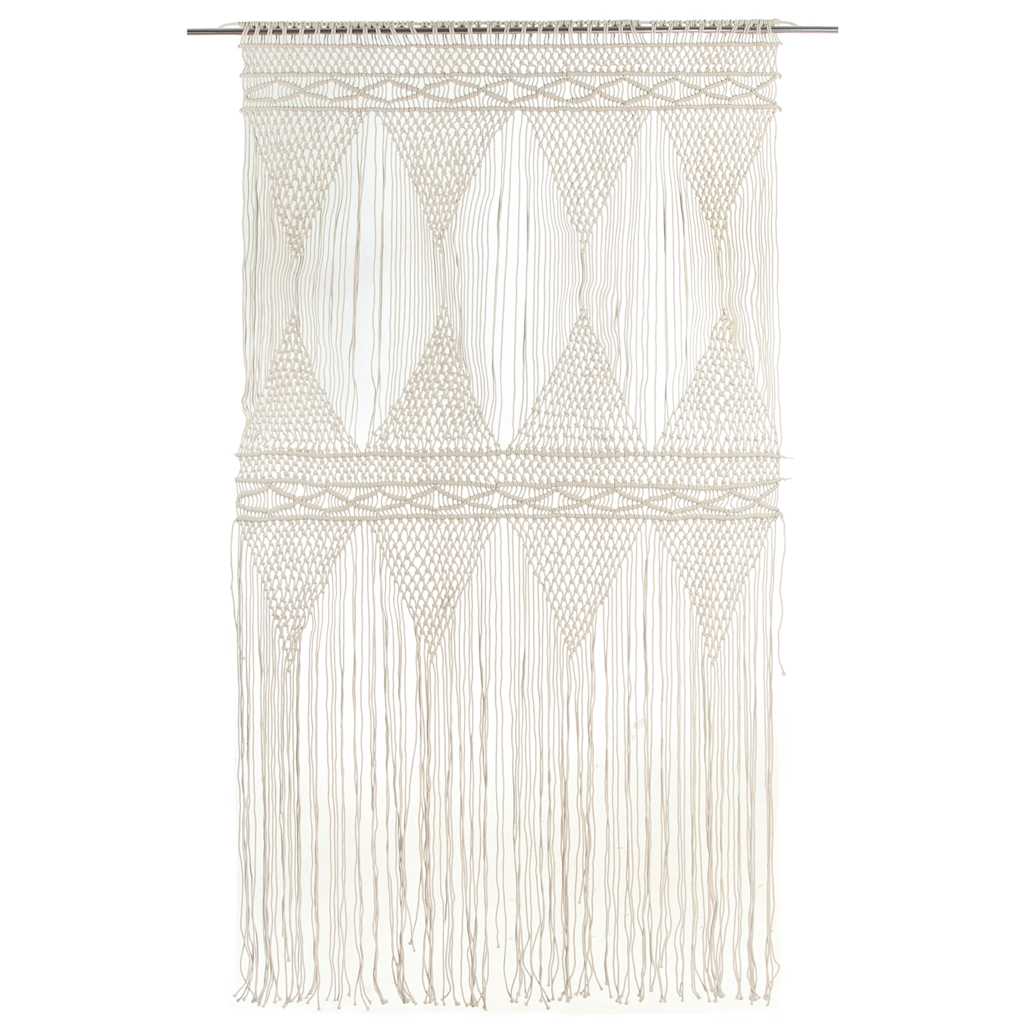 Macramé vitrage crème katoen – 140x240 cm