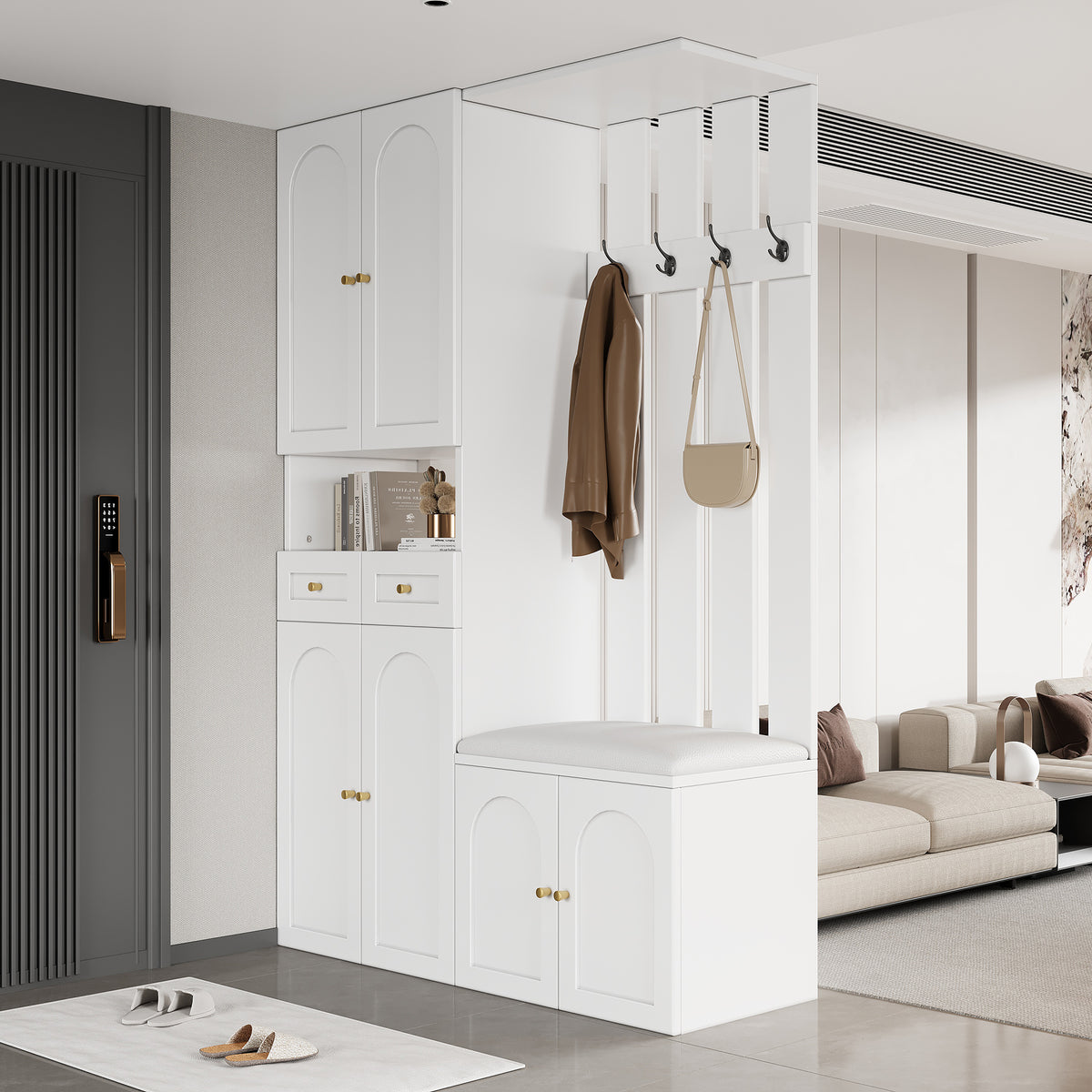 Halmeubel wit – set