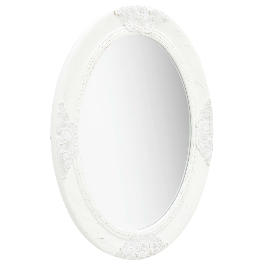 Wandspiegel wit barok stijl – 70 cm