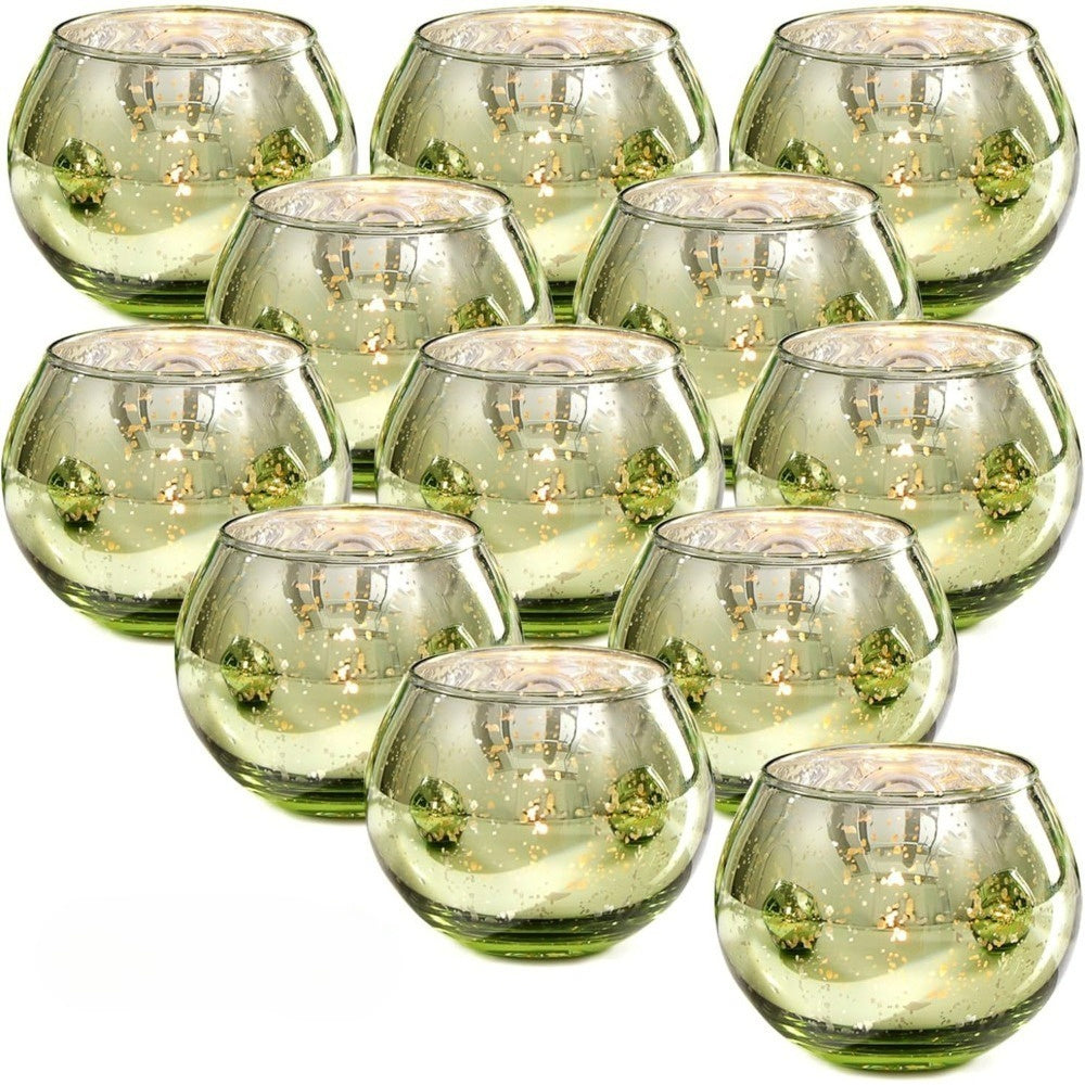 Theelichthouder spiegelglas – set van 12