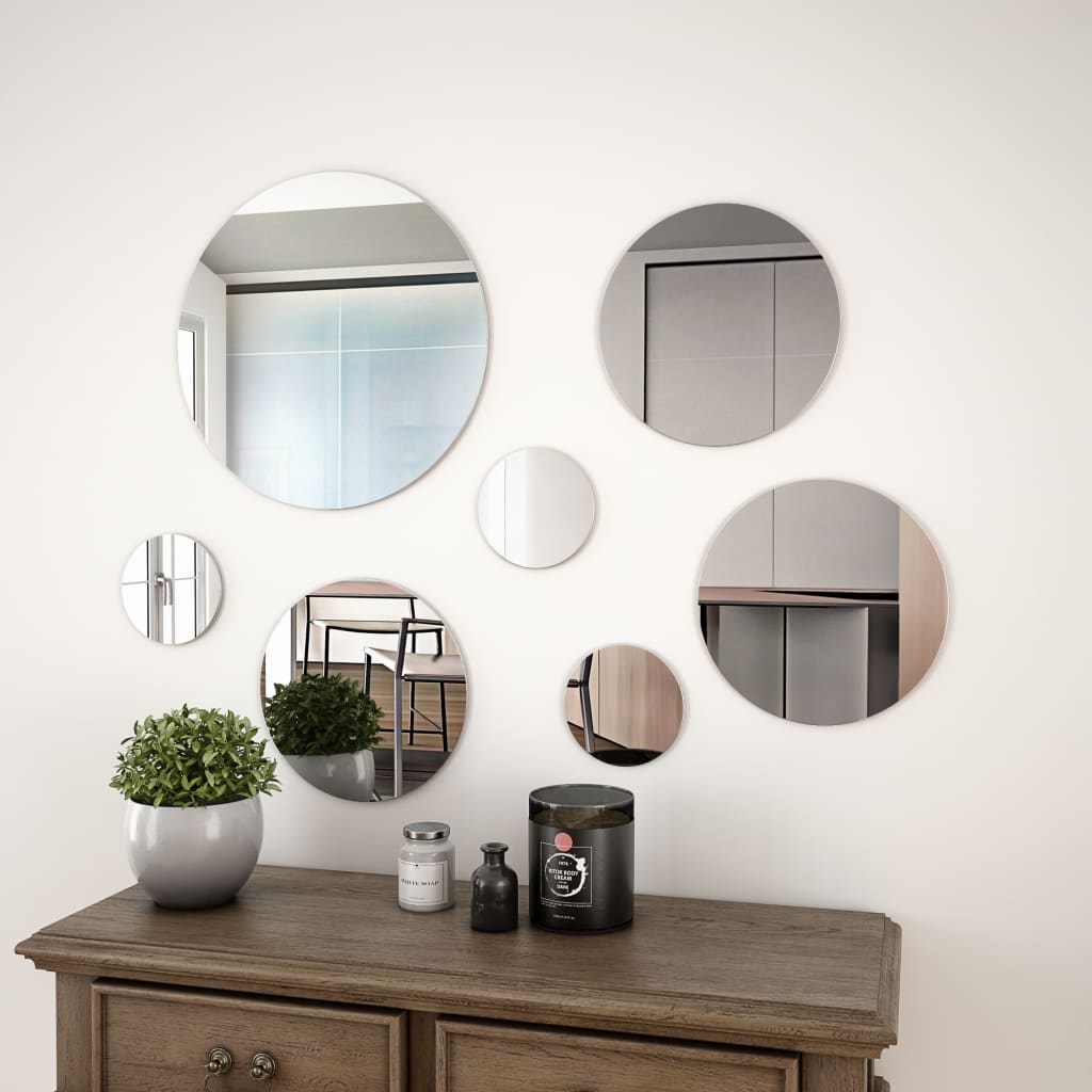 Wandspiegel rond – set van 7