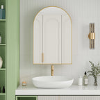 Spiegelkast boogvormig goud – 91 cm