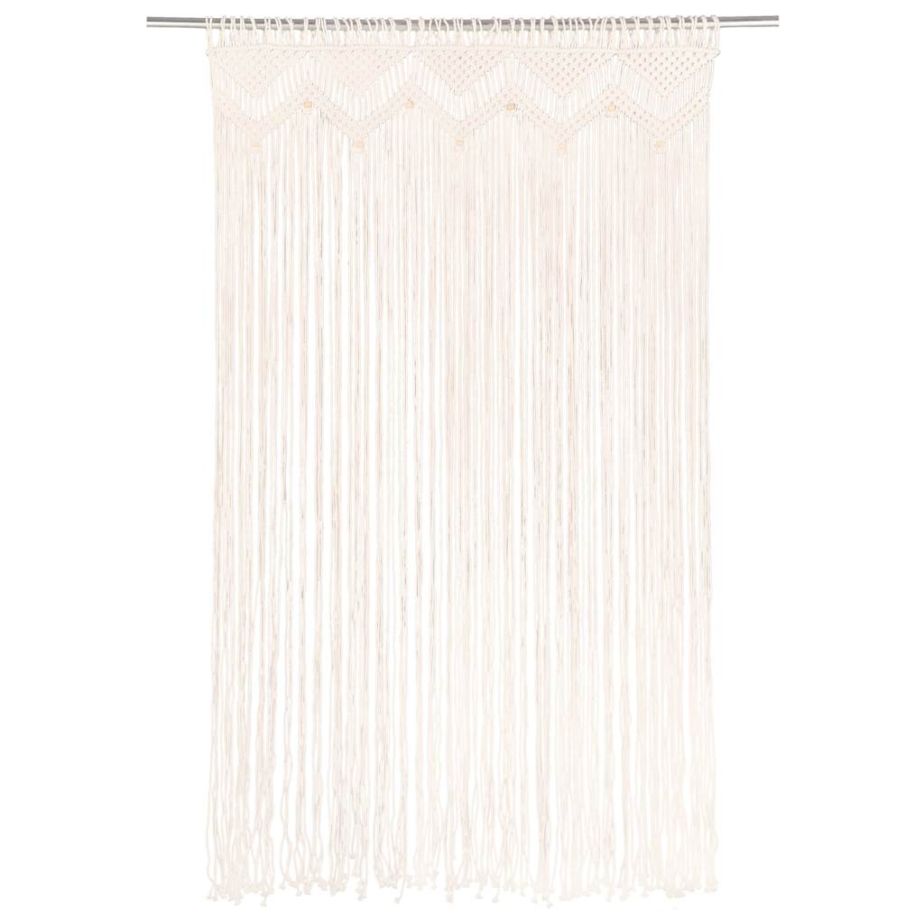 Macramé gordijn crème katoen – 140x240 cm