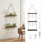 Glazen vaas met houten standaard – 4,2 cm