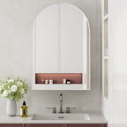 Spiegelkast boogvormig wit – 91 cm