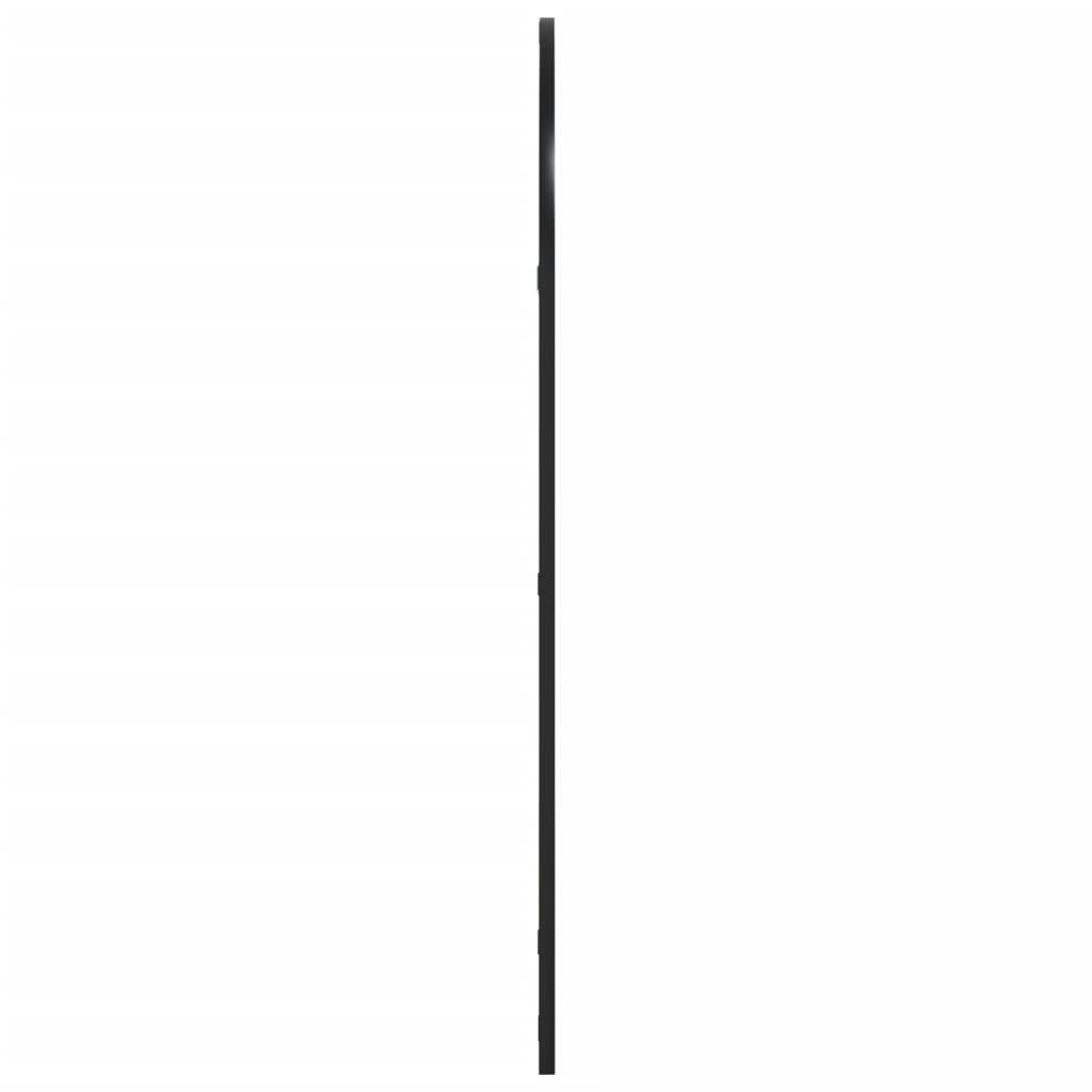 Wandspiegel gebogen zwart – 100 cm