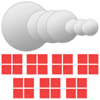 Wandspiegel rond – set van 7