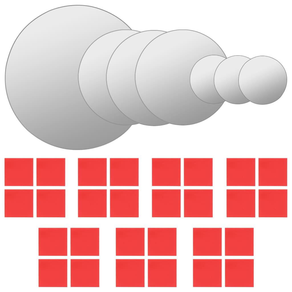 Wandspiegel rond – set van 7