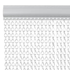 Deurgordijn zilver aluminium – 90x212 cm