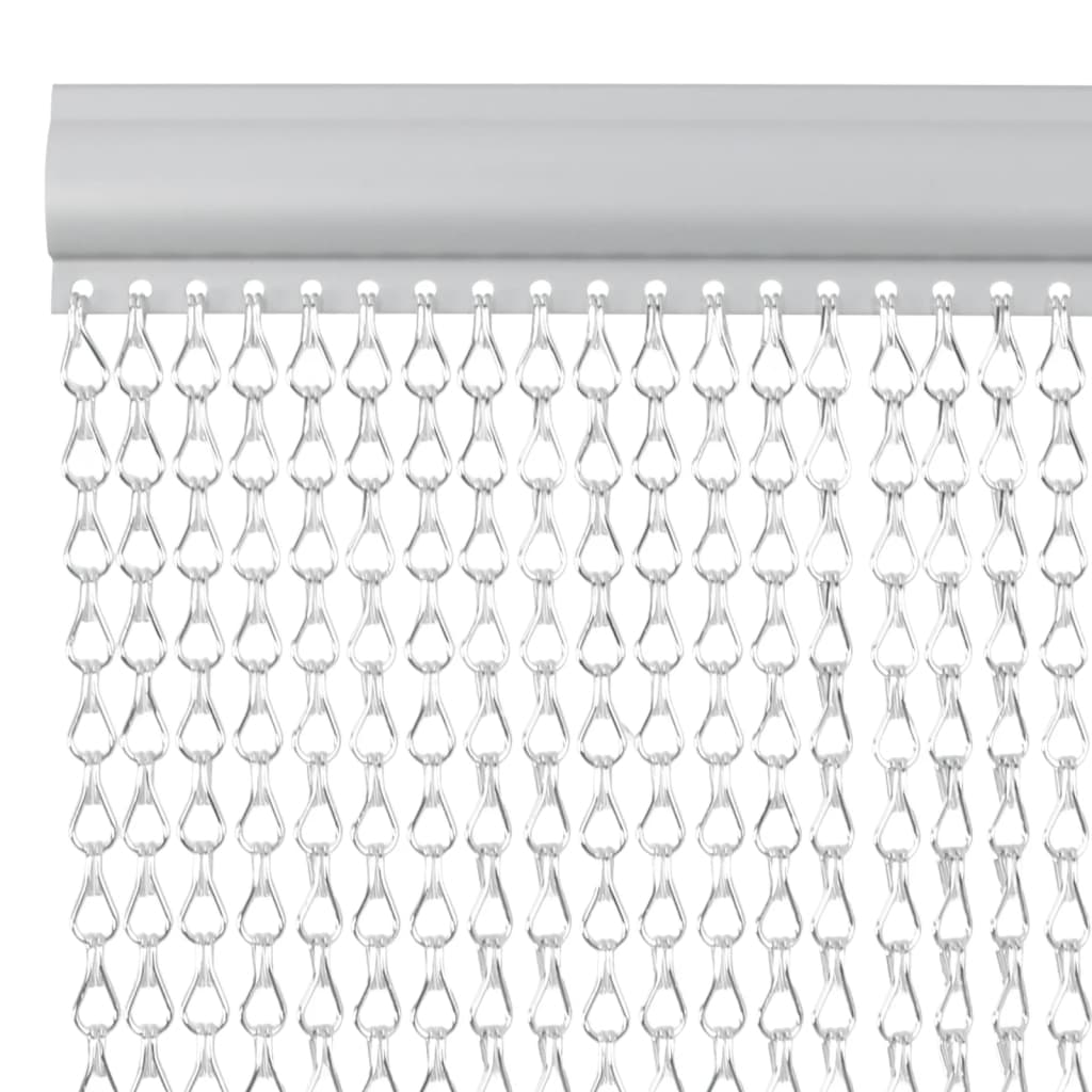 Deurgordijn zilver aluminium – 90x212 cm