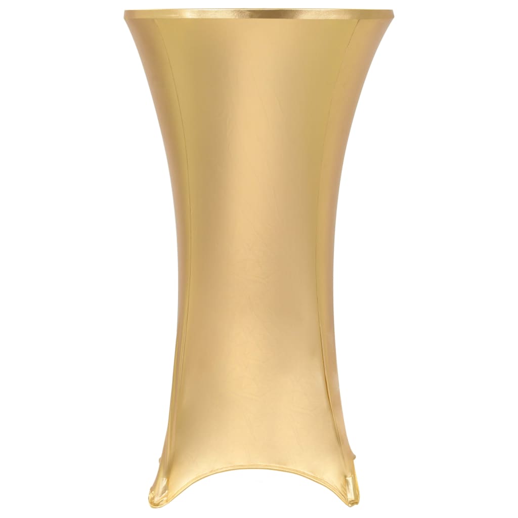 Tafelkleed stretch rond goud – 80 cm