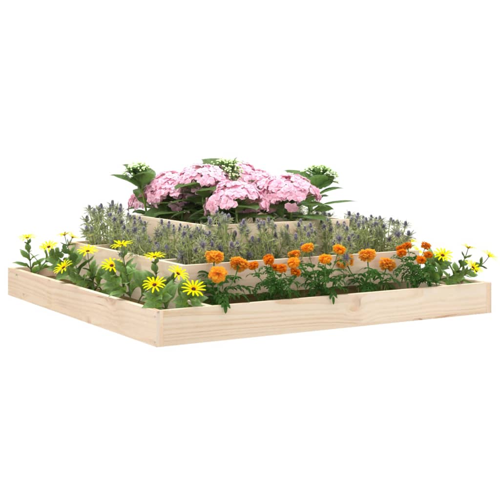 Plantenbak grenenhout vierkant – 110x110x27 cm