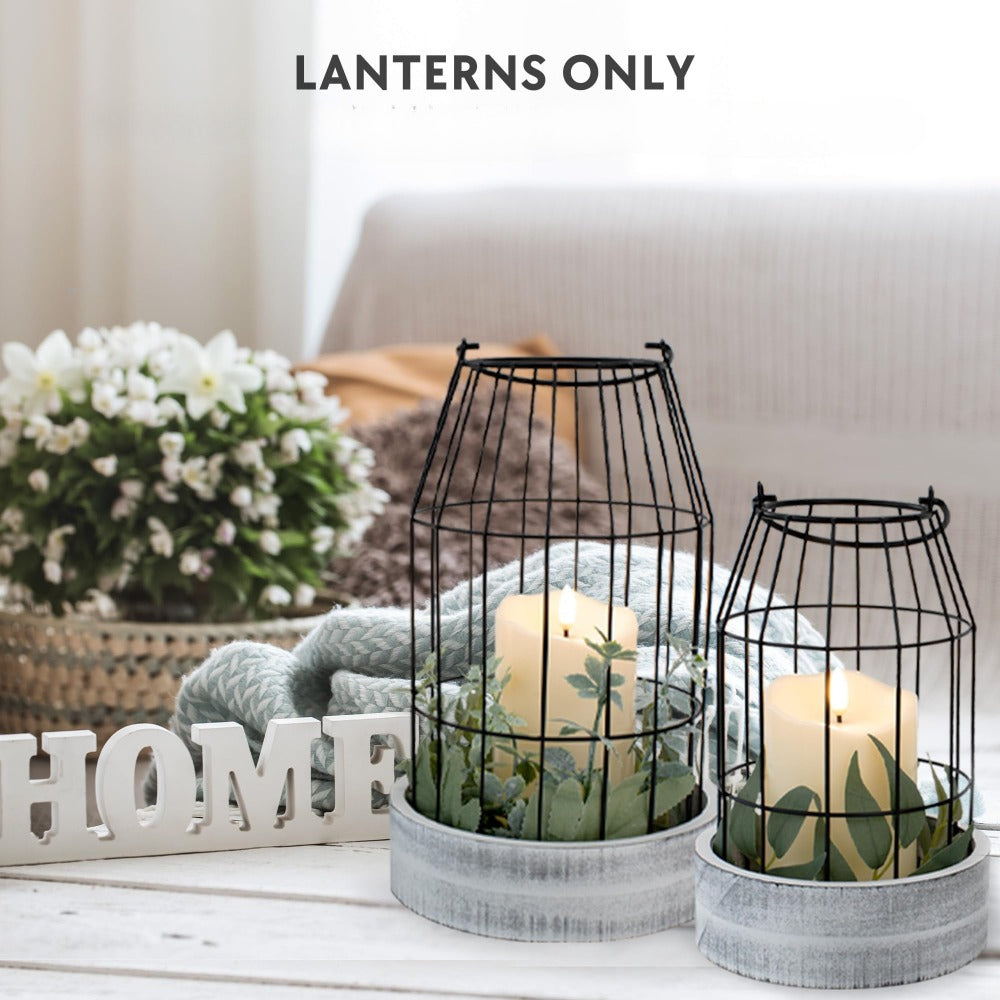 Lantaarn landelijke stijl – set van 2