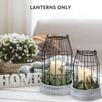 Lantaarn landelijke stijl – set van 2
