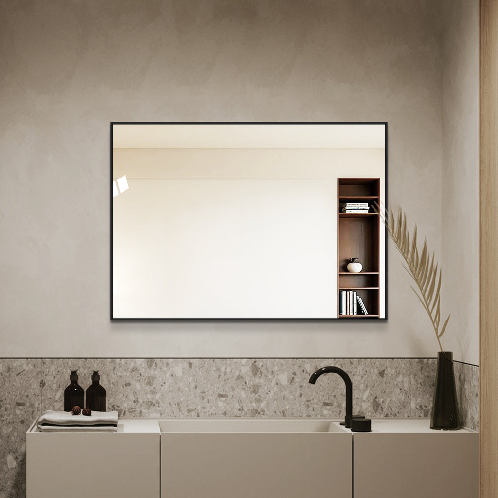 Wandspiegel zwart – 70 cm