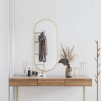 Wandspiegel ovaal goud – 100 cm