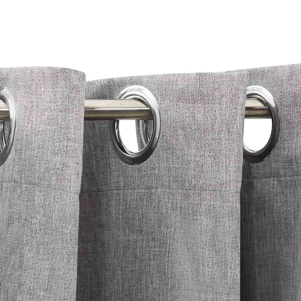 Verduisterend gordijn linnenlook met ogen – 290x245 cm
