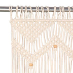 Macramé gordijn crème katoen – 140x240 cm