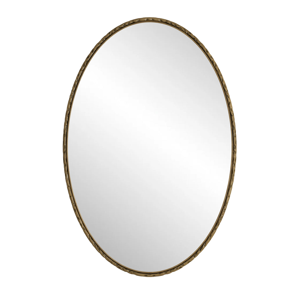 Wandspiegel ovaal goud – 100 cm