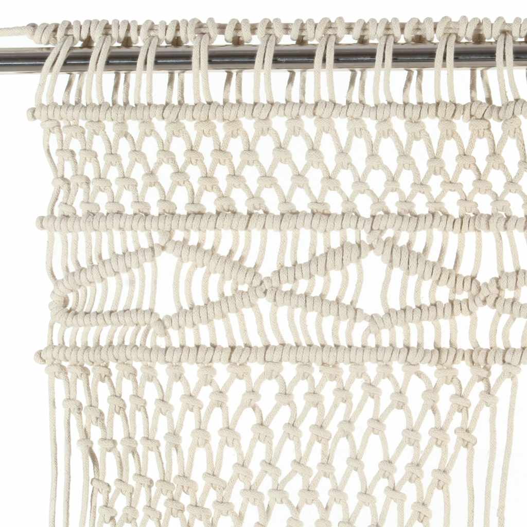 Macramé vitrage crème katoen – 140x240 cm