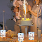Windlicht 'Welcome Home' blauw – set van 12