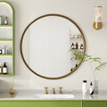 Wandspiegel rond brons – 80 cm