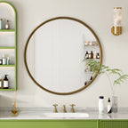 Wandspiegel rond brons – 80 cm