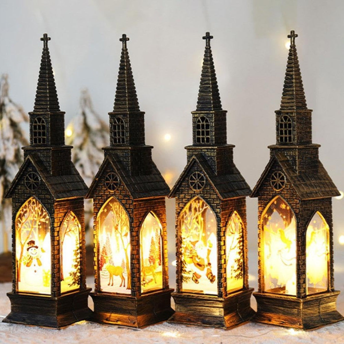 Lantaarn kerstfiguren – set van 4
