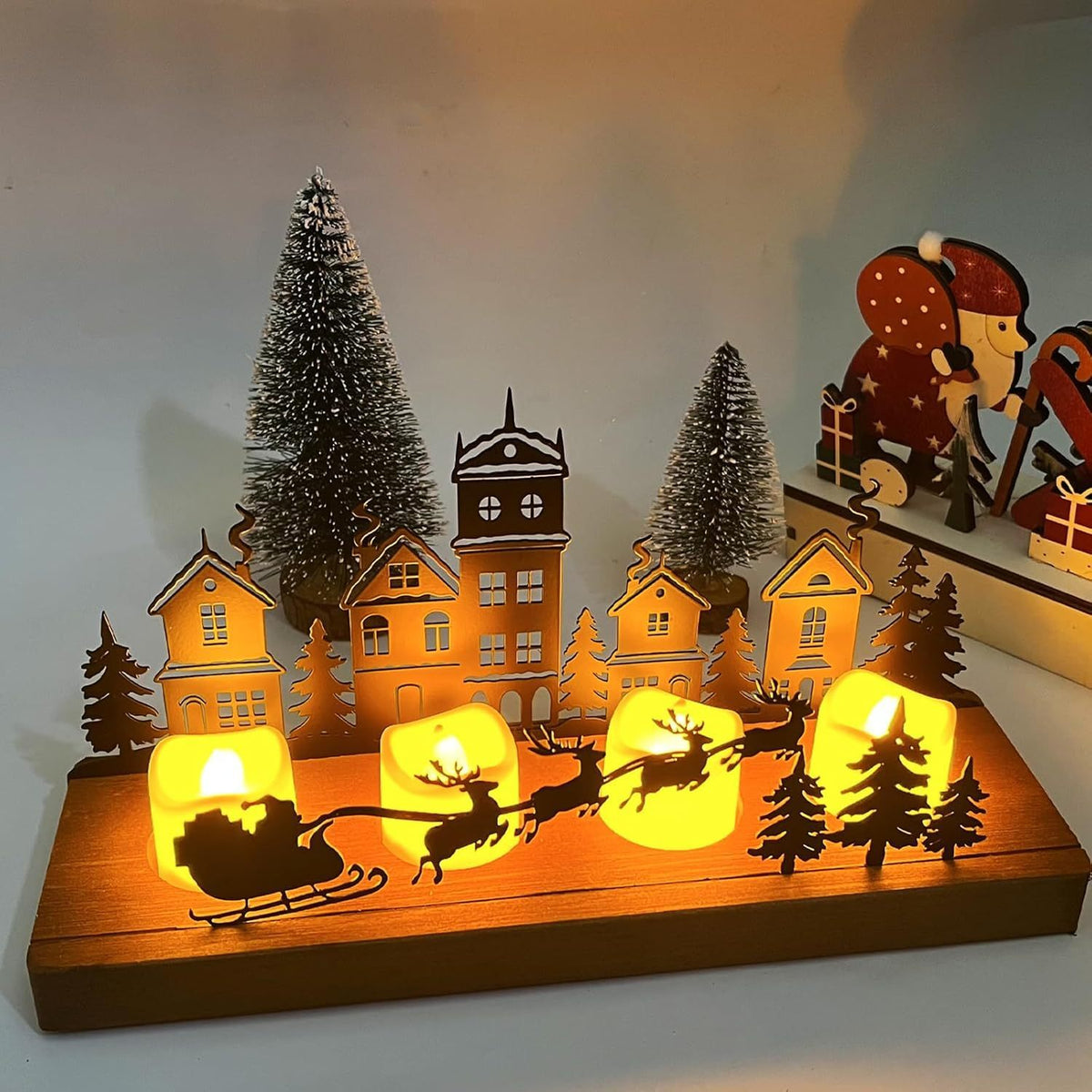 Kaarsenstandaard kerstboom metaal – 3,5 cm