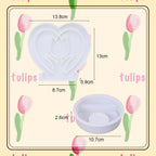 Kandelaar hart tulp – set van 2