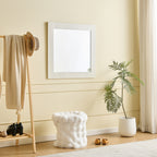 Wandspiegel vierkant wit – 80 cm