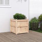 Plantenbak grenenhout wit – 50x50x50 cm