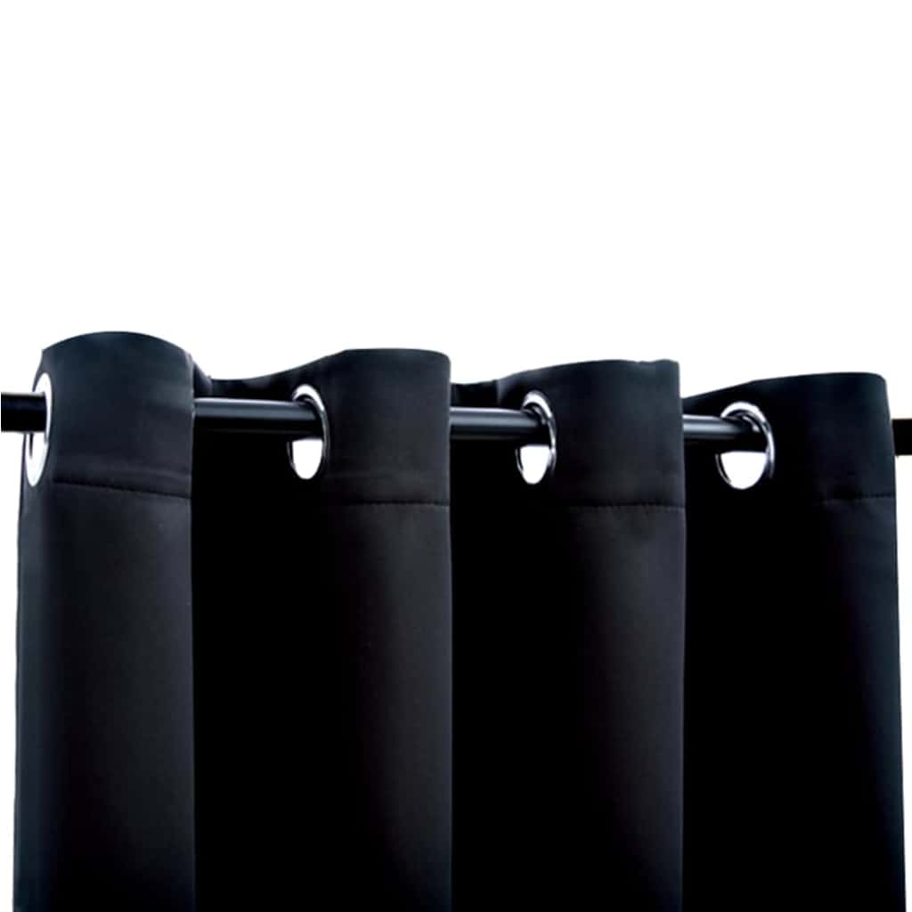 Verduisterende gordijnen polyester met ringen – set van 2