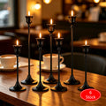 Kandelaar retro stijl dinerkaarsen – set van 6