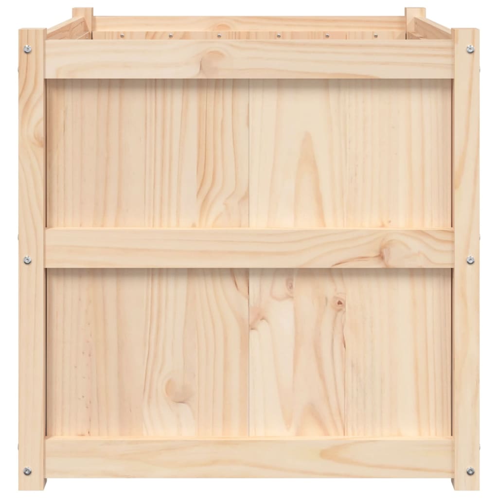 Plantenbak grenenhout wit – 70x70x70 cm