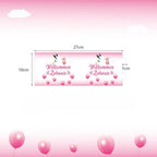 Windlicht 'Welcome Home' ooievaar roze – set van 12