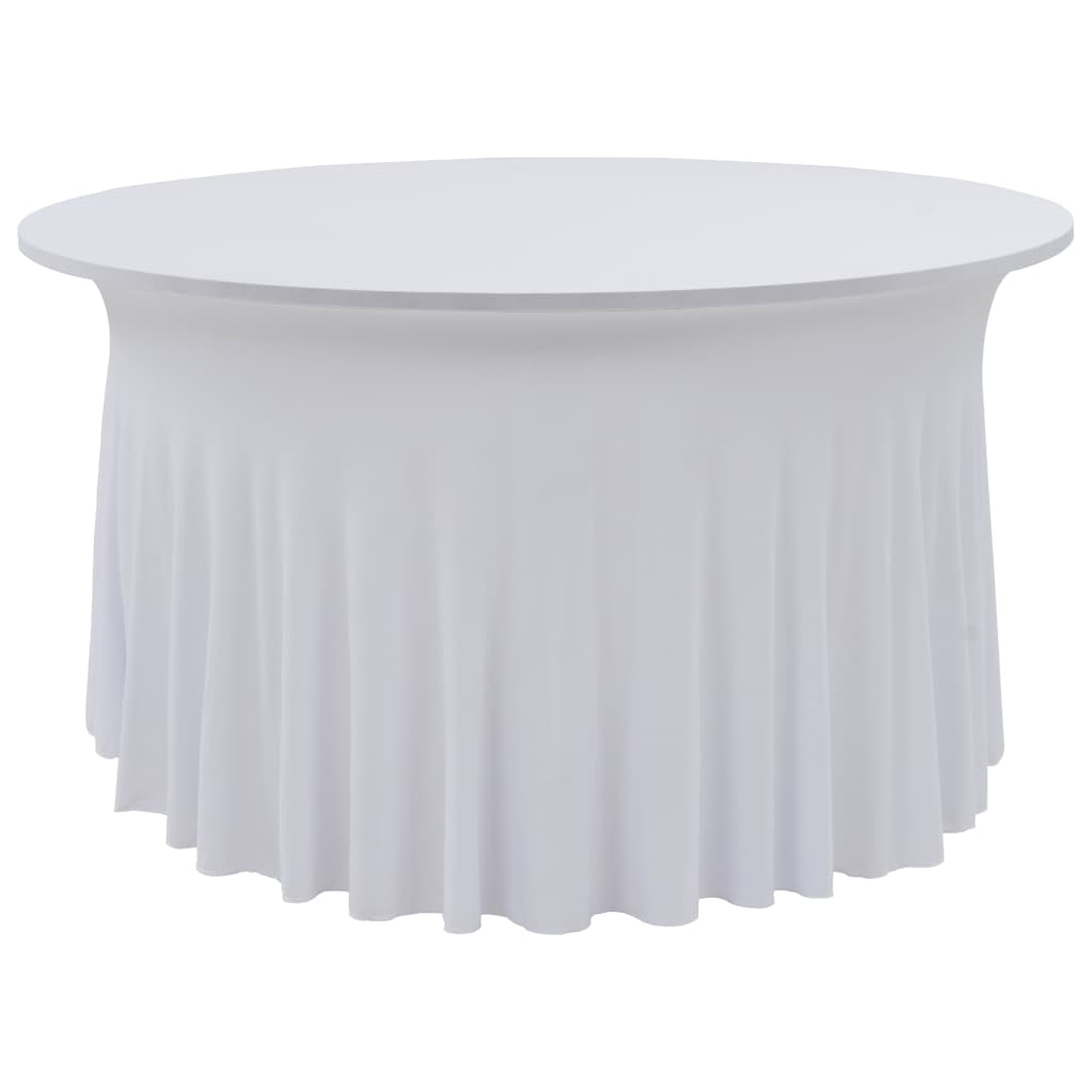 Tafelkleed stretch wit met rand, set van 2