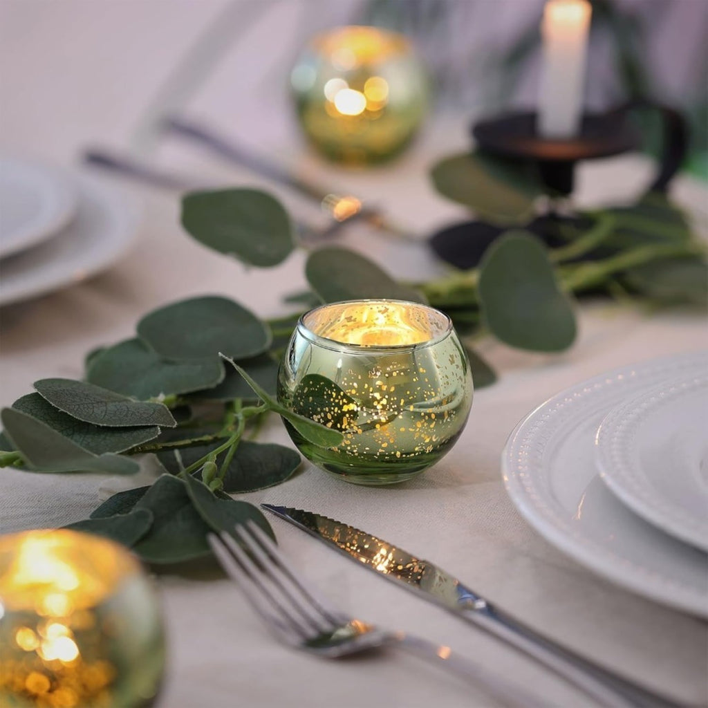 Theelichthouder spiegelglas – set van 24