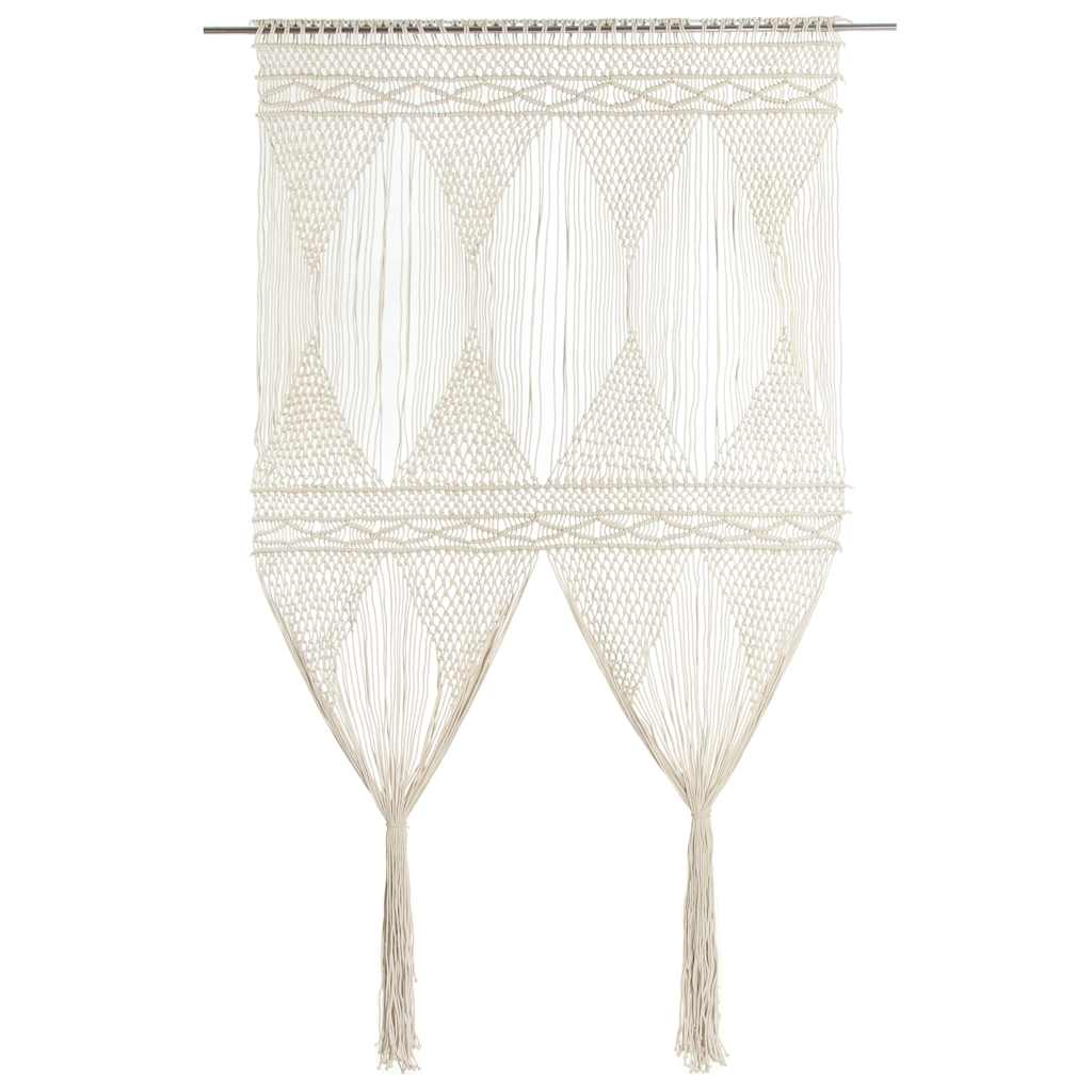 Macramé vitrage crème katoen – 140x240 cm