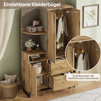 Garderobekast naturel – set