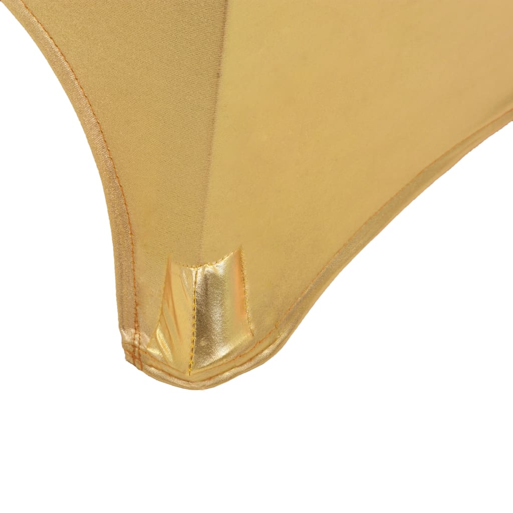 Tafelkleed stretch rond goud – 80 cm