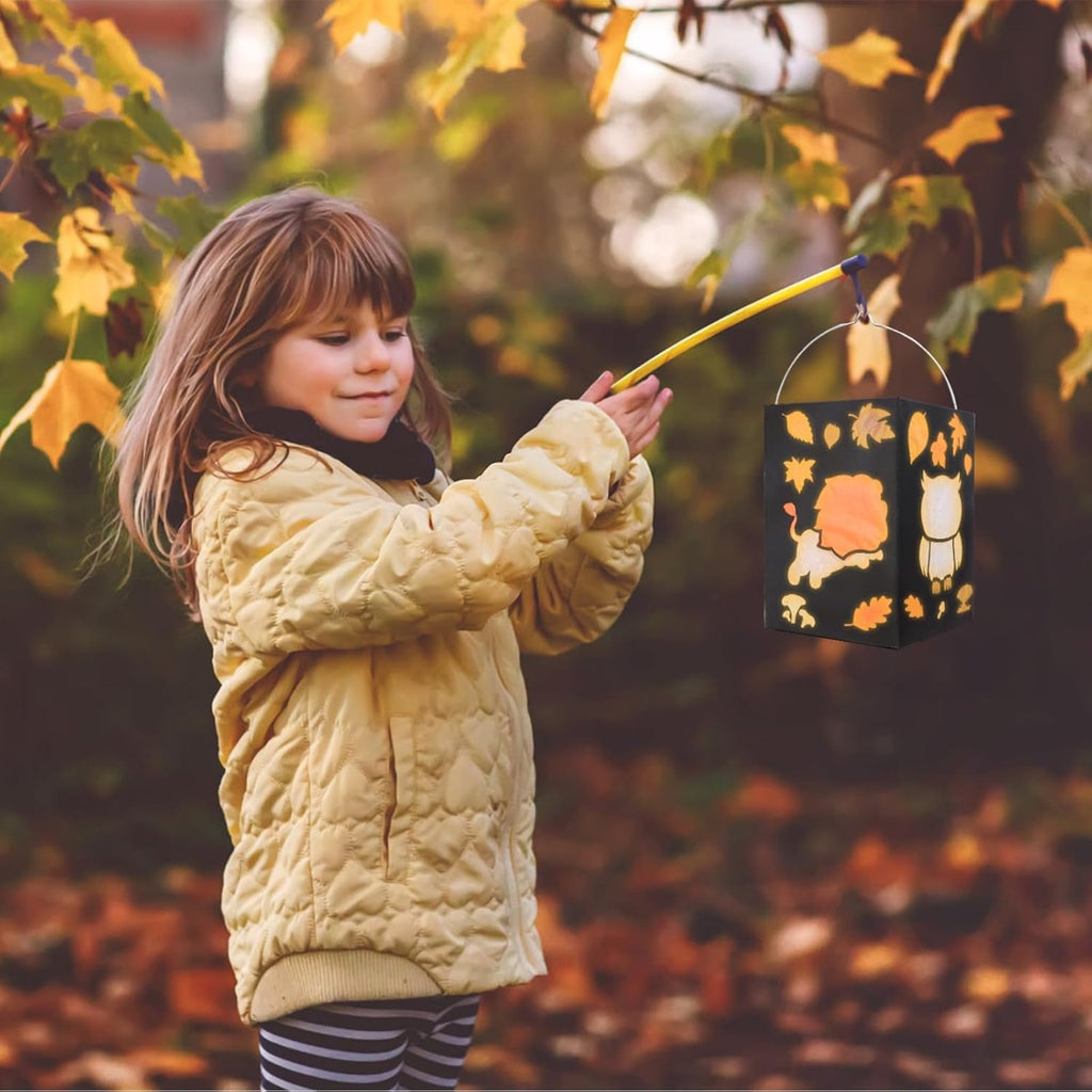 Lantaarn knutselset herfst papier – set van 4