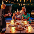 Windlicht feesttafel groen eucalyptus – set van 12