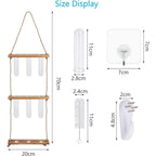 Glazen vaas met houten standaard – 4,2 cm