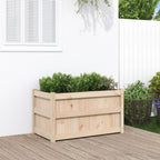 Plantenbak grenenhout wit – 90x50x50 cm
