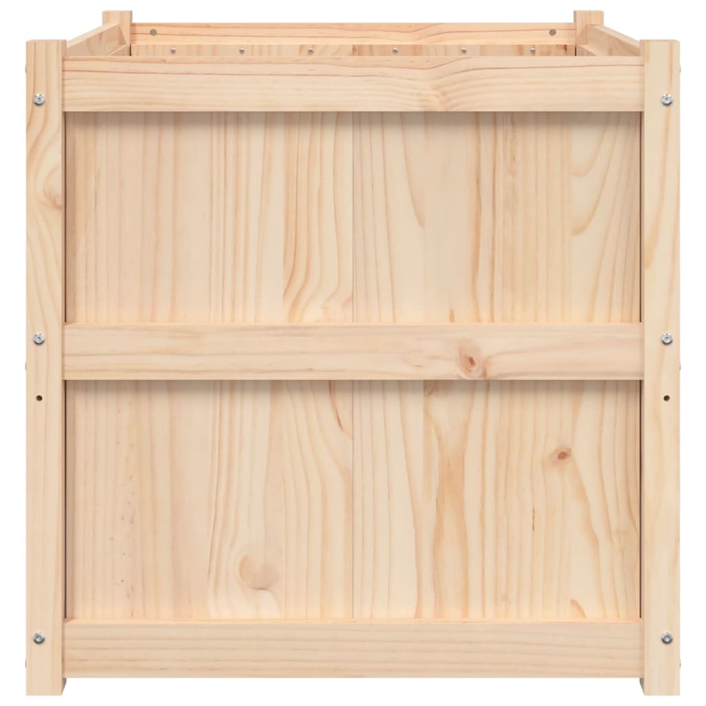 Plantenbak grenenhout wit – 70x70x70 cm
